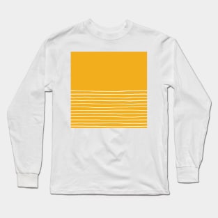 Simple Lines - Yellow Long Sleeve T-Shirt